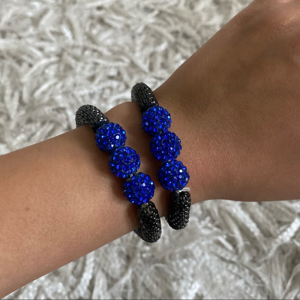 Blue Gem Bracelets Set